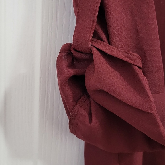 Forever 21 Wine/Burgundy Long Dress Top - Picture 5 of 6